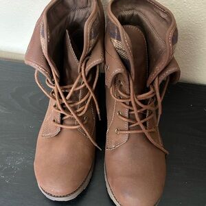 Ina Brown Manmade Boots